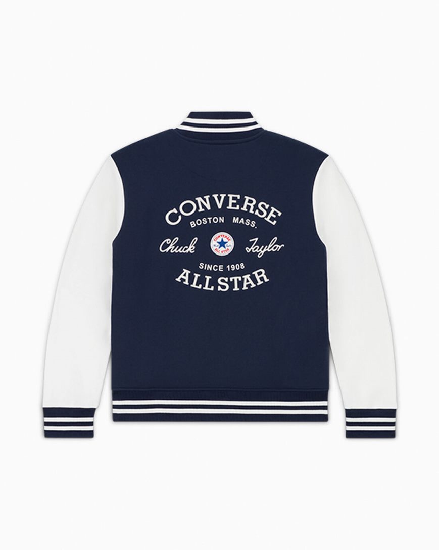 Men's Converse All Star Patch Bomber Jackets Obsidian | AU E0598D